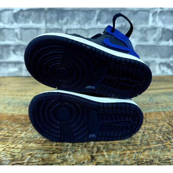 Nike Air Jordan 1 Mid Obsidian Royal Black White 640735-412 Baby Size 4C New - Picture 6 of 6